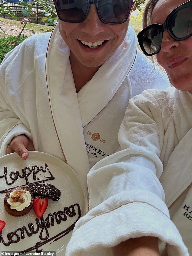 Newlywed Lorraine Stanley looks to be soaking up every second of marital bliss, as she shared a slew of loved-up snaps with new husband Mark Perez from their 'magical' honeymoon