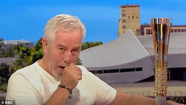 Newsreader Mike McCarthy (pictured) fought back tears on live television as he revealed his late son's 'dying wish' during an emotional appearance on BBC Breakfast on Sunday