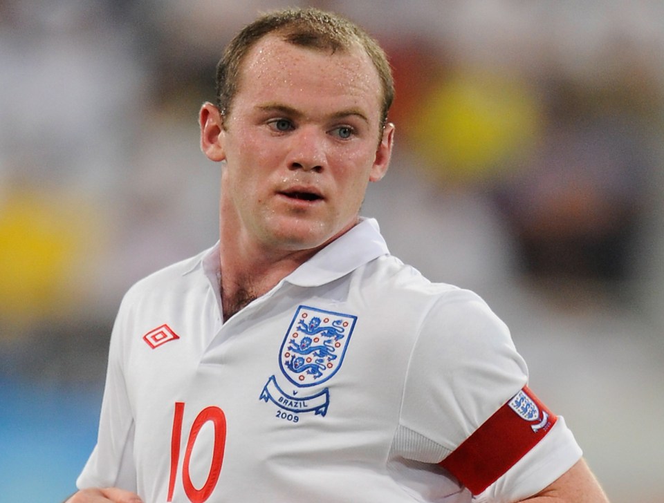 Wayne Rooney, England football player, during a 2009 match.
