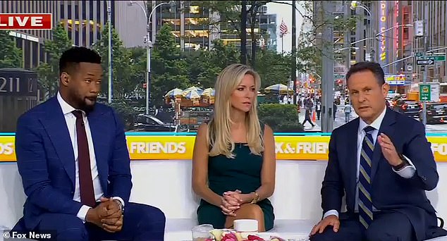Brian Kilmeade made the comments on the network's flagship talk show Fox and Friends on Wednesday alongside co-hosts Lawrence Jones and Ainsley Earhardt