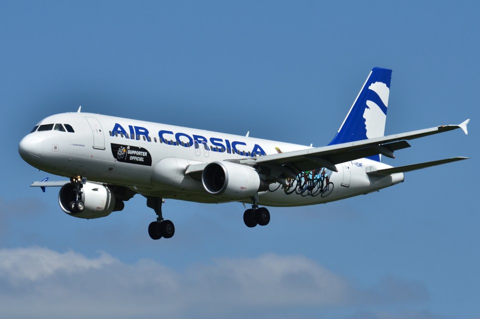 Air Corsica plane on an airport tarmac.