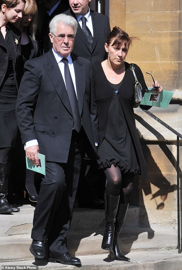 Max Clifford leaves Jade Goody's funeral ceremony in Buckhurst Hill, Essex in April 2009