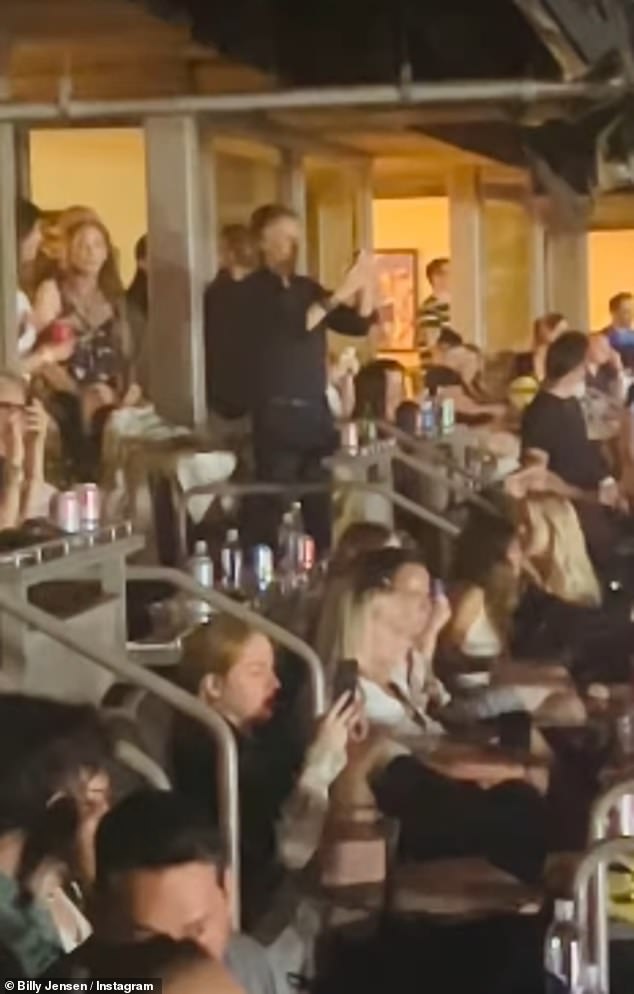 Paul McCartney was seen sweetly filming Noel Gallagher singing Little By Little as he joined A-listers at Oasis's California gig