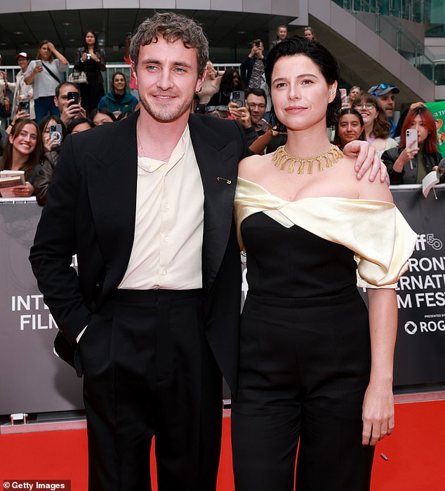 Paul Mescal, 29, shared a warm hug with glam co-star Jessie Buckley, 35, at the premiere of their new movie Hamnet amid the Toronto Film Festival on Sunday