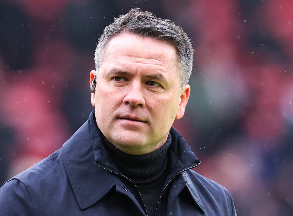 Michael Owen working as a TV pundit.