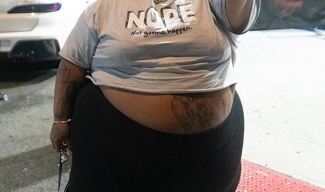 Plus-size rapper Dank Demoss (pictured) has settled a lawsuit with taxi giant Lyft after one of their drivers refused to take her because of her size