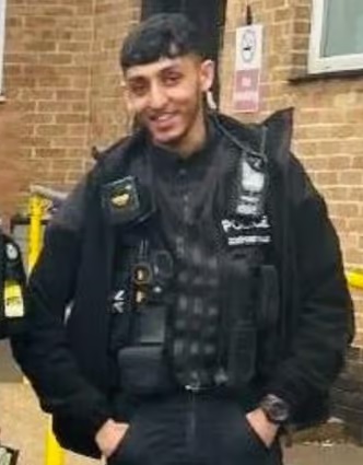 Northamptonshire Police officer PC Faizaan Najeeb.