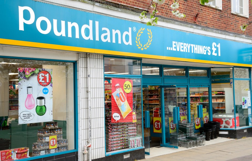 Facade of a Poundland store in Waterlooville, UK.