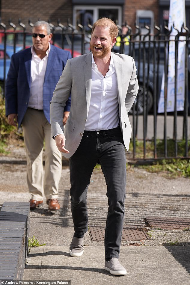 Prince William visits the youth organisation in Lambeth, South London, this morning