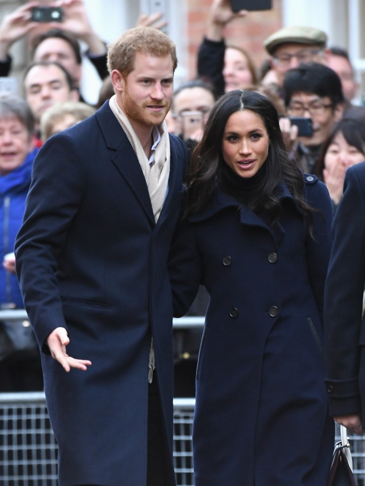 Prince Harry and Meghan Markle at a World AIDS Day charity fair.