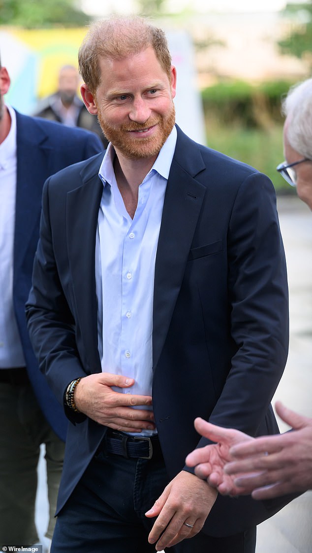 The Duke of Sussex showed signs of 'inner anxiety' before meeting his father at Clarence House on Thursday, a body language expert has claimed