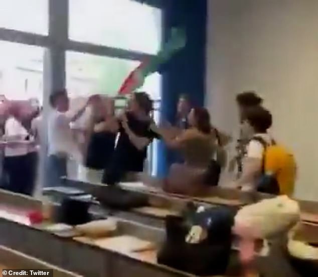 Rino Casella, a political science lecturer at the University of Pisa, was kicked and punched as he was delivering a law class on Tuesday