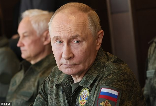 Vladimir Putin wore his military fatigues today on a visit to the Zapad 2025 war games around 500 miles away from the nearest frontline