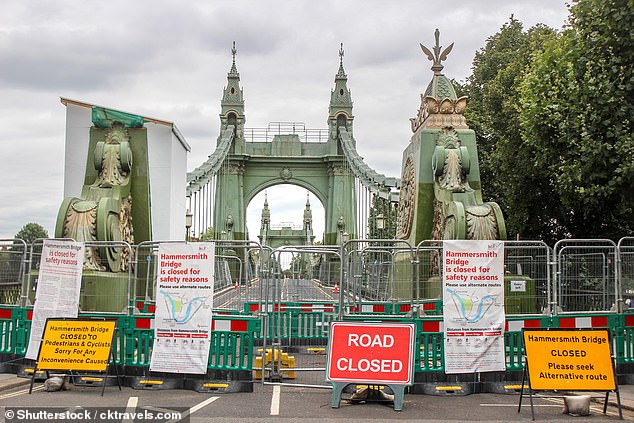 Tiny fractures spotted in the pedestals of Hammersmith Bridge forced the instant closure of a major traffic route over the Thames in 2019