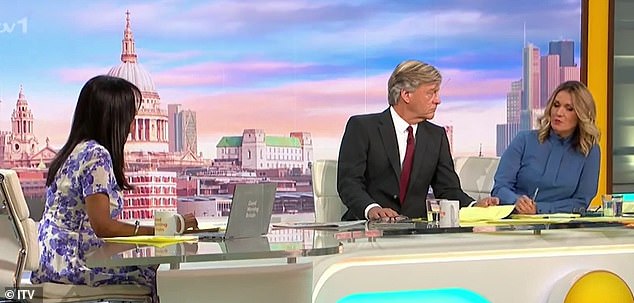 Ranvir told Susanna Reid and Richard Madeley (pictured) that she had been inundated with messages - half of them supportive, and half of them angrily reacting to her comments