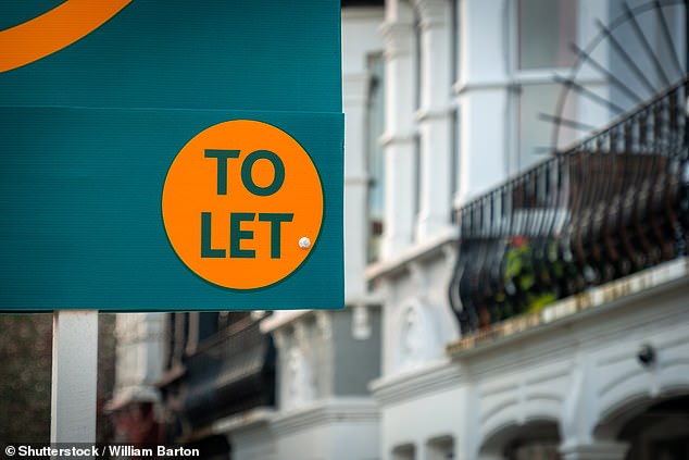 Rising: The cost of rent has hit a record high and is nearing £1,600 per month