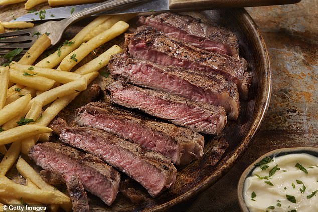 Steak frites (pictured), onion soup and quiche are some of the dishes winning over Britons as 77 per cent rated French as the best foreign food in the world, a study has revealed