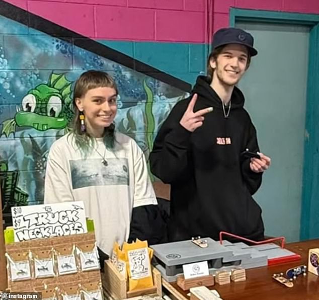 A sensational new trove of photos and video obtained by the Daily Mail show Westman and Bodick together. In this image they are seen at a craft fair in December selling various products