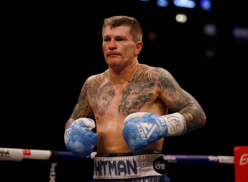 Ricky Hatton in boxing gloves.