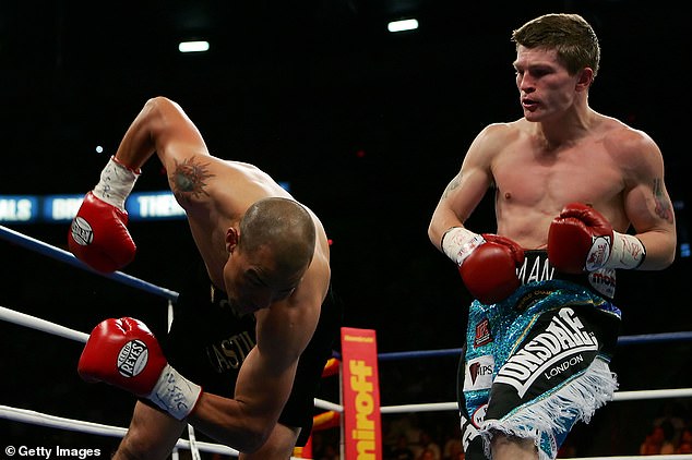 Hatton had money, fame and an adoring fan-base at his peak but has documented his troubles with both alcohol and drugs (pictured taking on Jose Luis Castillo of Mexico in Las Vegas, 2003)