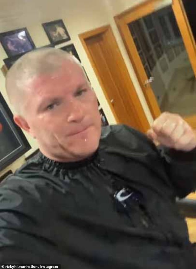 Just two days ago Hatton posted a video of himself looking healthy and in good spirits as he worked up a sweat on a running machine during an evening training session