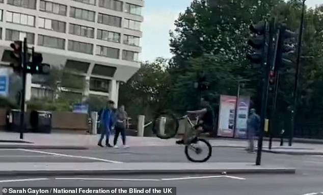 Some cyclists have even been seen performing wheelies while the green man is showing