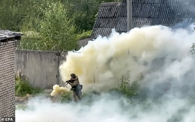 Soldiers taking part in the Zapad-2025 joint military drills at an undisclosed location in Belarus