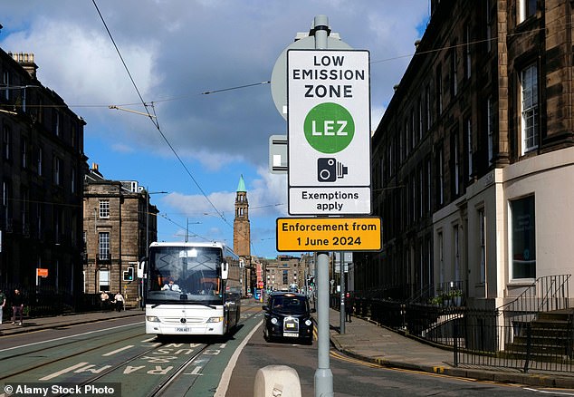 The Mayor of London's Ultra Low Emission Zone (pictured, file photo) has proven highly controversial since its introduction in 2019 to help cut pollution in the capital