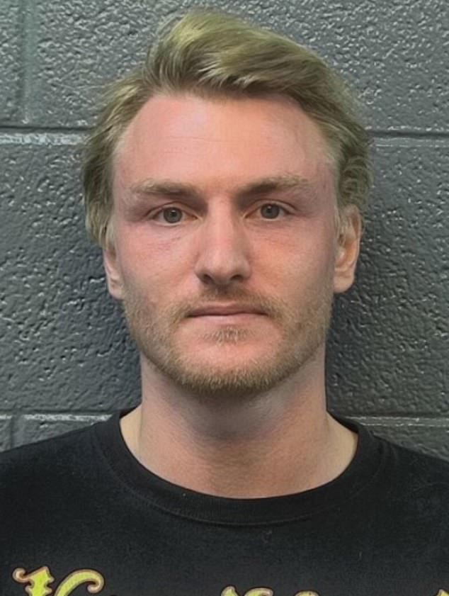 Buck-Hayes, seen here, told officers that he had purchased gasoline at a gas station with the intent to kill Vogler, using a lighter to start the fire