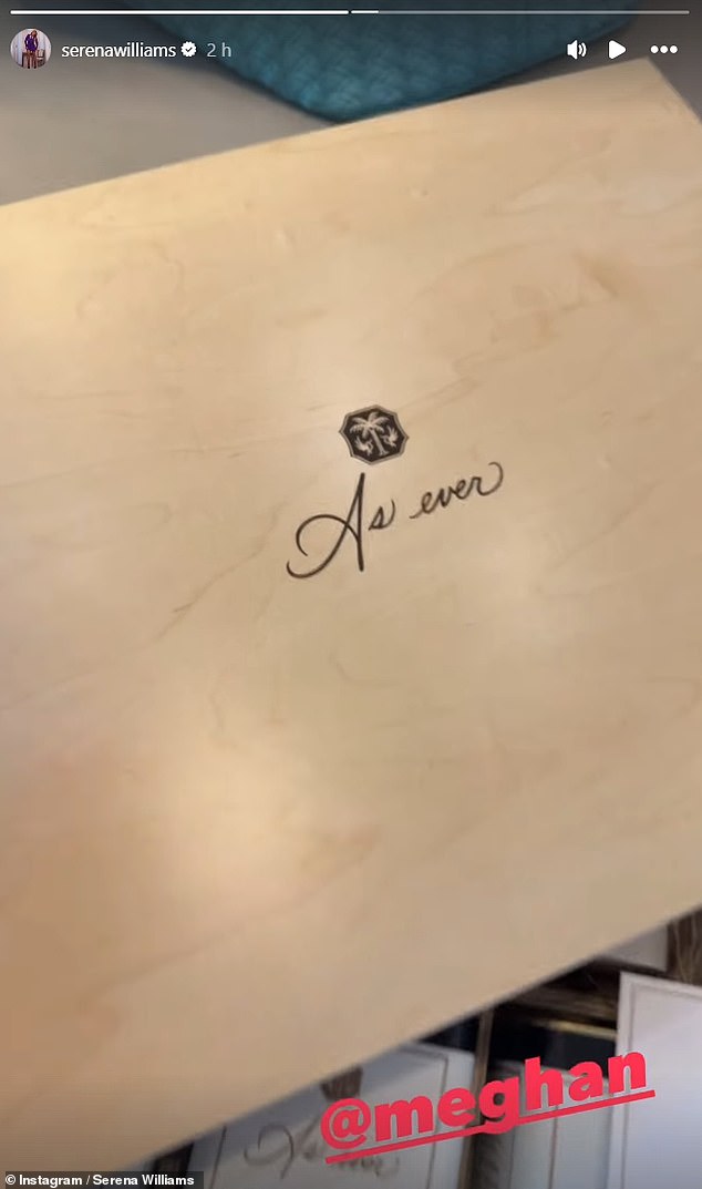 The ornately curated box - which has also been sent to A-listers including Mindy Kaling - featured a selection of products, including her signature Montecito 'jam'