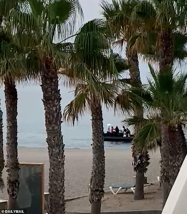 Joseph was enjoying his morning coffee on his balcony when he noticed a small black dinghy dock at the sandy seashore at around 6am