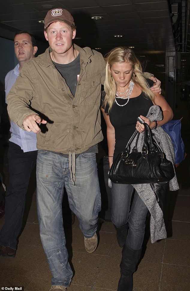 Prince Harry and his then girlfriend Chelsy Davy after a night out. The prince developed a party persona that would define him during the 2000s