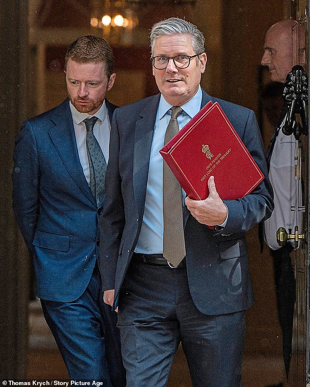 Morgan McSweeney (left) and Sir Keir Starmer (right) leave 10 Downing Street in May 2025