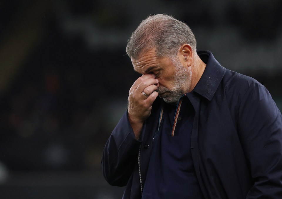 Nottingham Forest manager Ange Postecoglou reacts during a match.