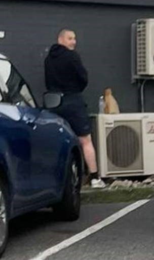 Suspect from a sexual offense case, captured in blurry CCTV footage.