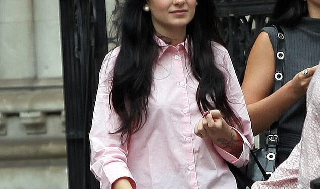 Irune Pedrayes, pictured outside London's High Court earlier this year, a teenage girl who got PTSD after being given a 'drug-laced vape' at a £34k-a-year school has won a £145k payout