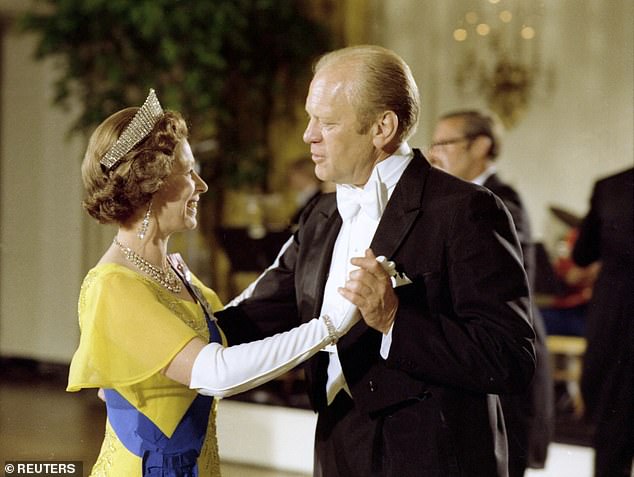 Pictured: Gerald Ford dancing with Queen Elizabeth II at the White House, Washington, during the 1976 Bicentennial Celebrations of the Declaration of Independence