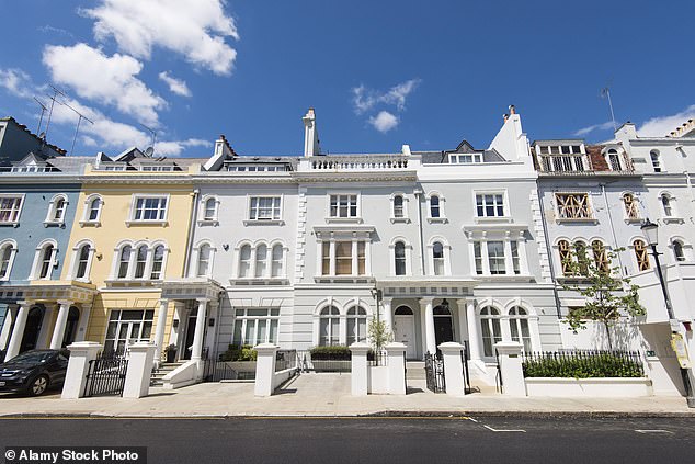 Properties on this road in the heart of Notting Hill and close to Portobello Market are currently on the market for over £12million