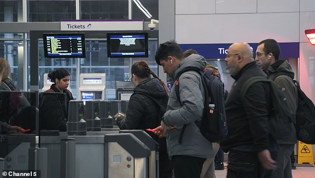 The man (not pictured) was allegedly touching in on the exit gate and avoiding paying a fare