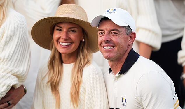 Team Europe's stars have praised Rory McIlroy's (right) wife Erica Stoll (left) for her dignity