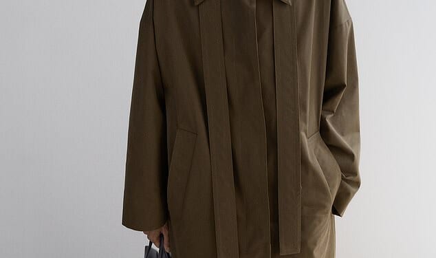 For milder days, a long heavy cotton trench coat is a must. This one from Mango is a goodie