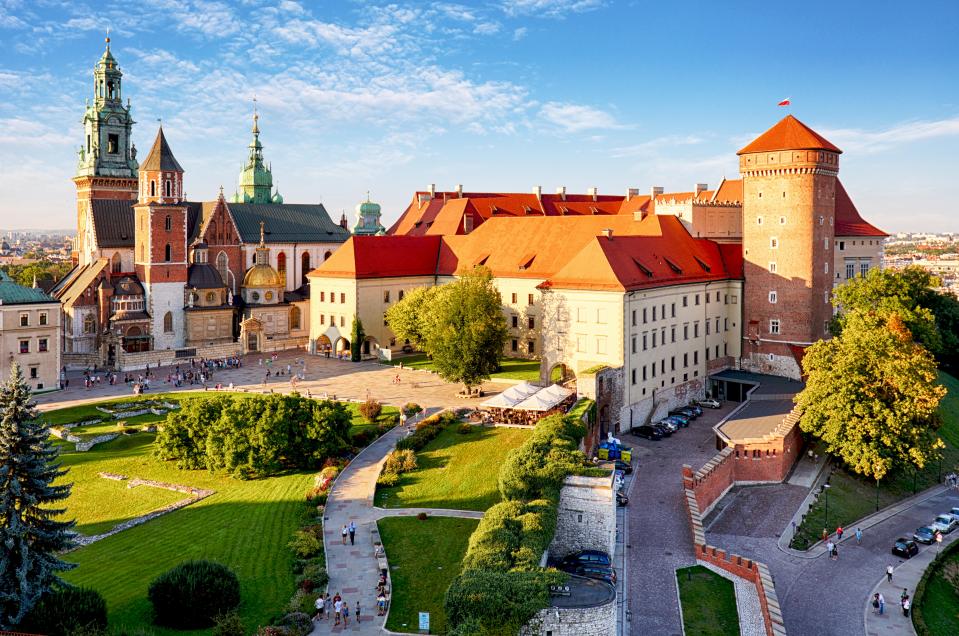 Wawel Castle in Krakow, Poland.