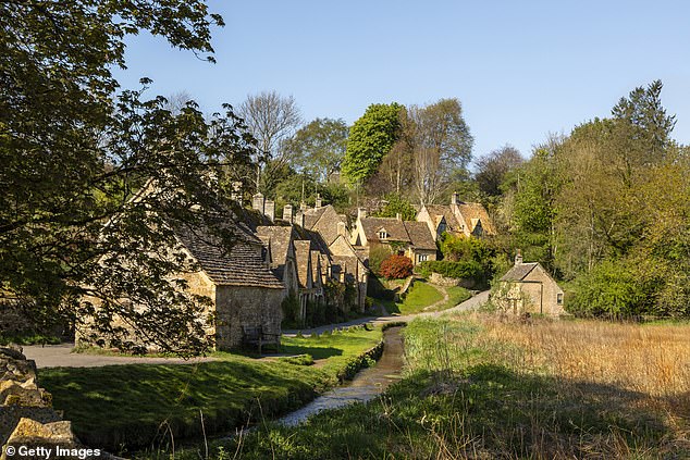 Bibury (pictured, file photo), in Gloucestershire, topped the ranking of the 50 most beautiful villages in the world recently released by Forbes Magazine