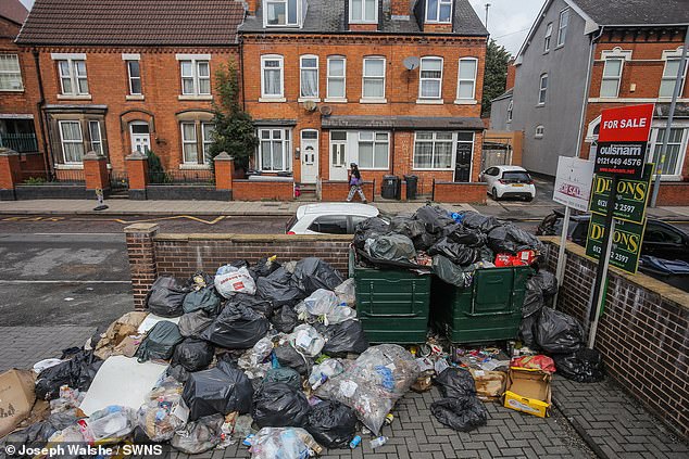 The scale of fly-tipping in the Moseley area of Birmingham was seen on September 4