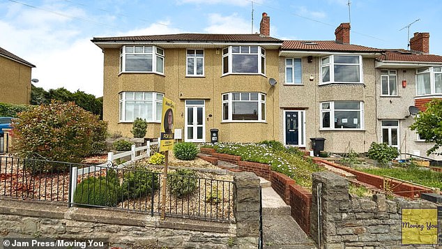 The three-bedroom terraced property in Brislington, Bristol, is on the market for £400,000, and it looks like a perfectly normal home from the outside