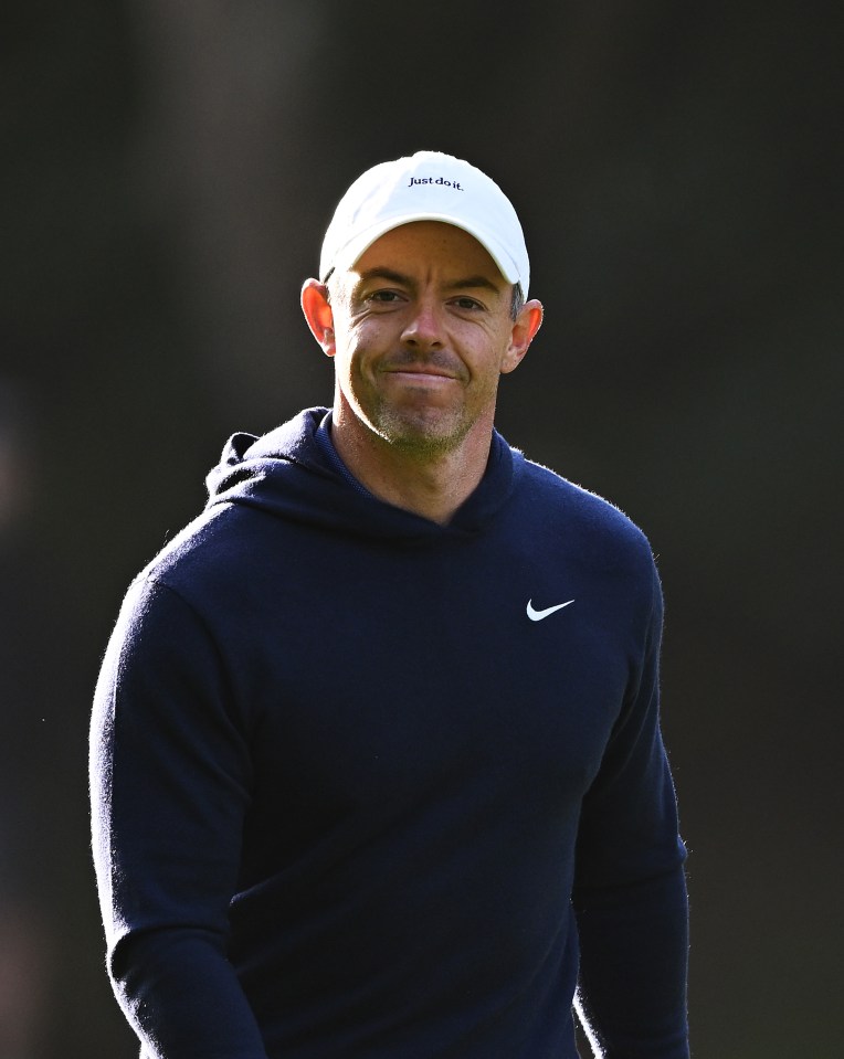 Rory McIlroy of Northern Ireland reacts at the BMW PGA Championship.