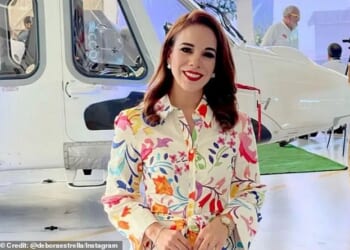 Newsreader Debora Estrella (pictured) was killed when the two-seater Cessna she was learning to fly in crashed to the ground