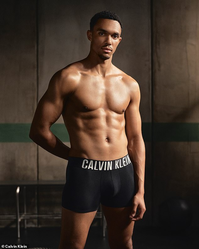 Trent Alexander-Arnold stripped down to his boxers in Calvin Klein's latest advertisement