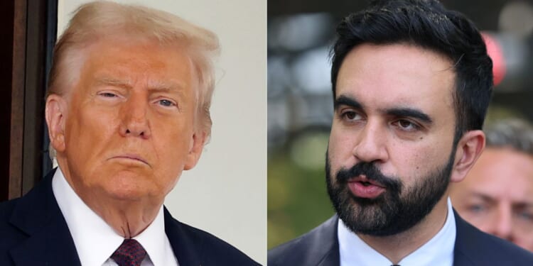 President Donald Trump, left, took to Truth Social on Monday to offer his opinion on Democratic New York City mayoral candidate Zohran Mamdani, right, calling him a gift to the Republican Party.