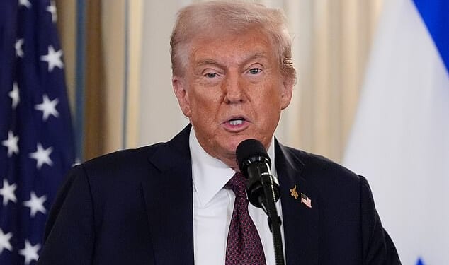 Donald Trump today thanked Benjamin Netanyahu for 'agreeing to a peace plan' in Gaza